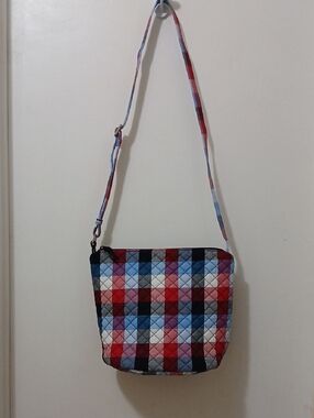 Vera Bradley Plaid Quilted Bucket Bag